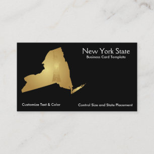 New York State Business Card Metallic Gold