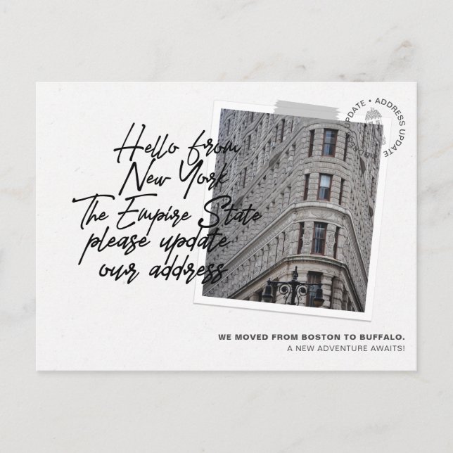 New York State Destination Moving Announcement (Front)