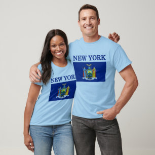 New York State Flag Blue T-shirt
