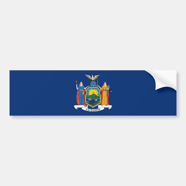 New York State Flag Bumper Sticker (Front)