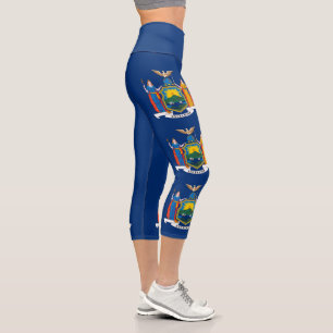 New York State Flag Capri Leggings