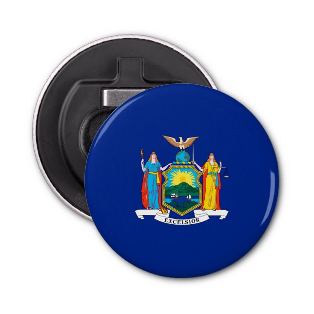 New York State Flag Design Bottle Opener (Front)