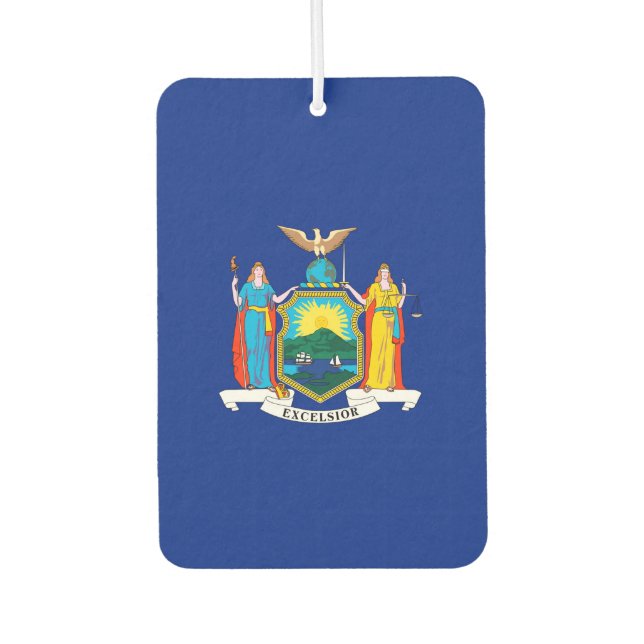 New York State Flag Design Car Air Freshener (Front)