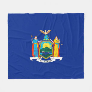 New York State Flag Design Fleece Blanket