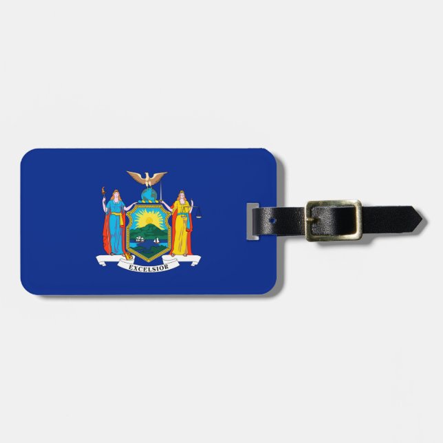 New York State Flag Design Luggage Tag (Front Horizontal)
