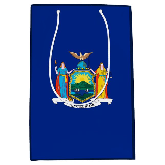 New York State Flag Design Medium Gift Bag (Front)