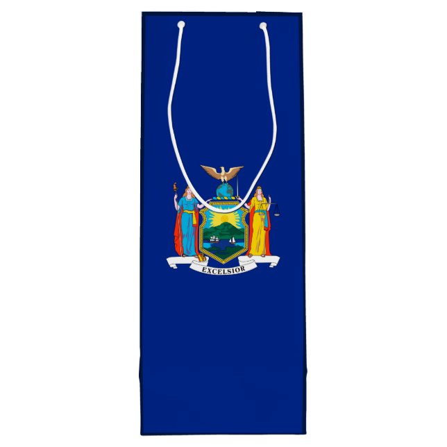 New York State Flag Design Wine Gift Bag (Back)