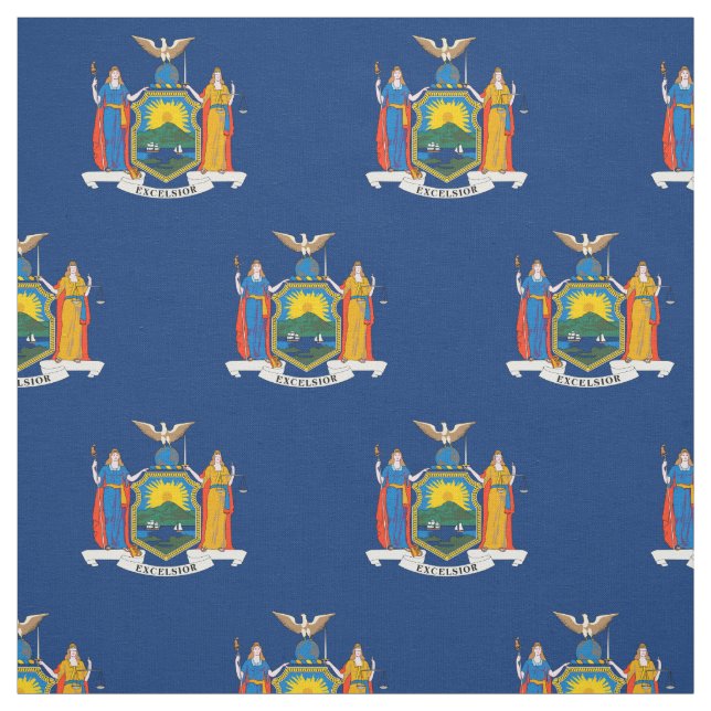 New York State Flag Fabric (Swatch)