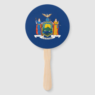 New York State Flag Hand Fan