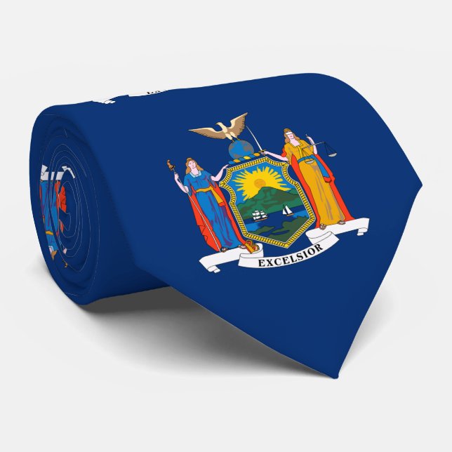 New York State Flag Tie (Rolled)