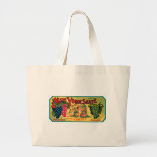 New York State Grapes Large Tote Bag