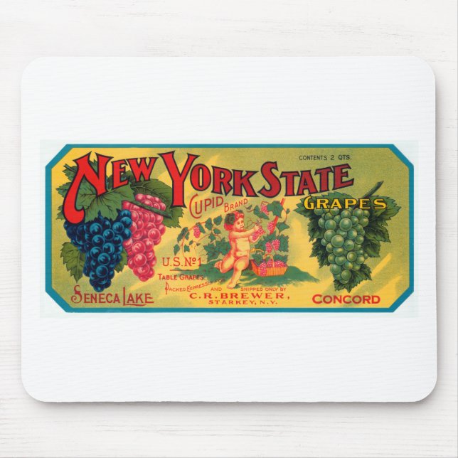 New York State Grapes Mouse Mat (Front)
