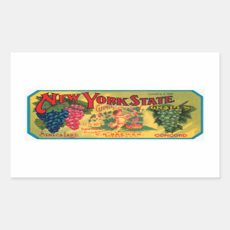New York State Grapes Rectangular Sticker
