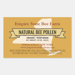 New York State Honey Product Rectangle Stickers