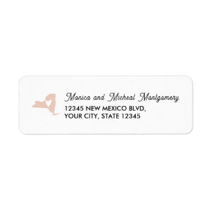 NEW YORK  State Map with Heart - ANY COLOR