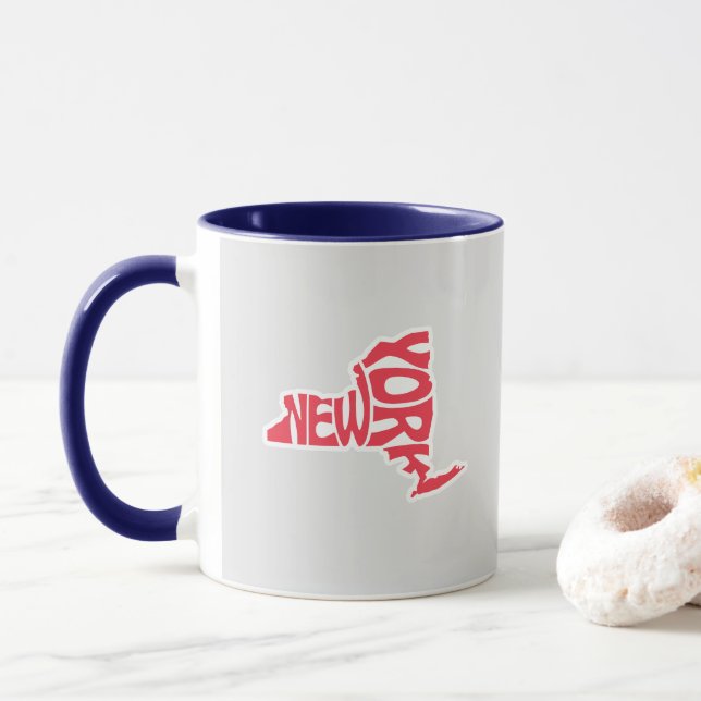 New York State Mug (With Donut)
