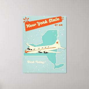 New York State retro poster. Canvas Print