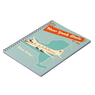 New York State retro poster. Notebook
