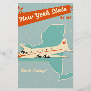 New York State retro poster. Stationery