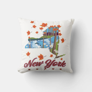 New York State Travel poster Cushion