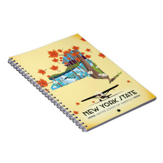 New York State Vintage travel poster Notebook