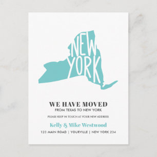 NEW YORK STATE We've moved New address New Home Postcard
