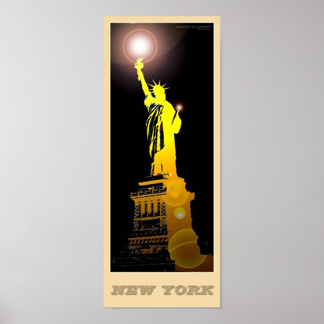 New York Statue of Liberty - 01 - Travel Post Poster (Front)
