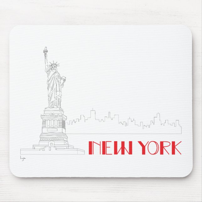 New-York, Statue-of-Liberty Cool Mouse Mat (Front)