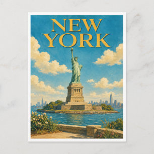 New York Statue of Liberty GeoSaga Postcard