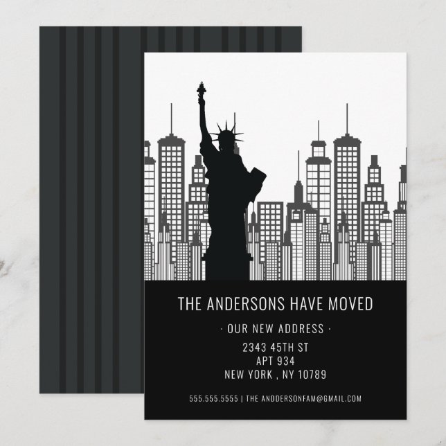 New York Statue of Liberty Moving Announcement (Front/Back)