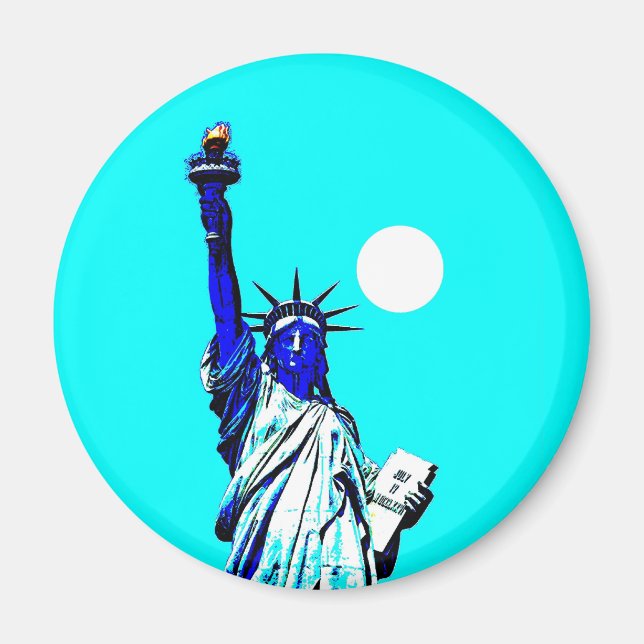 New York Statue of Liberty Pop Art Magnet (Front)