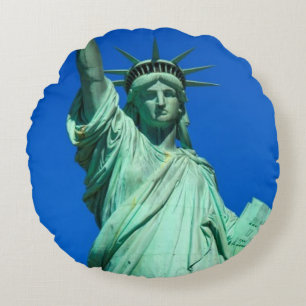 New-York, Statue of Liberty Round Cushion