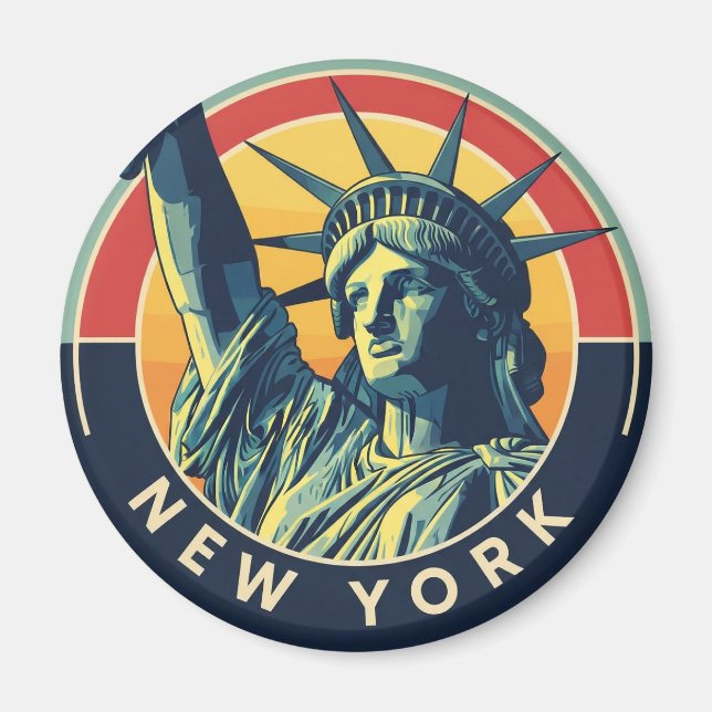 New York Statue of Liberty Travel Magnet (Front)