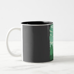 New York Statue of Liberty travel poster Two-Tone Coffee Mug