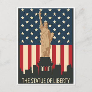 New York statue of liberty Vintage  Postcard