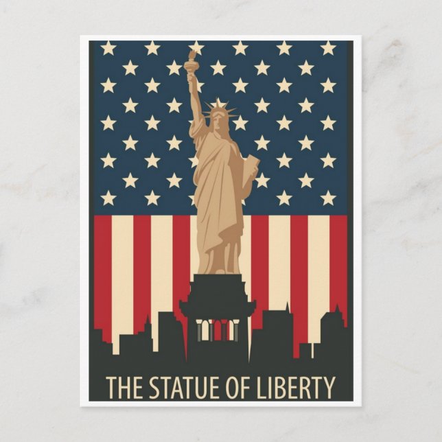 New York statue of liberty Vintage  Postcard (Front)