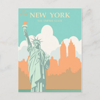 New York Statue of Liberty Vintage Postcard