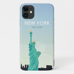New York Statue Of Liberty Vintage Travel iPhone 11 Case