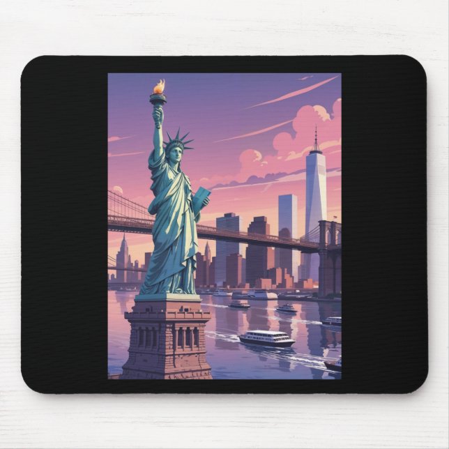 New York Sticker  Mouse Mat (Front)