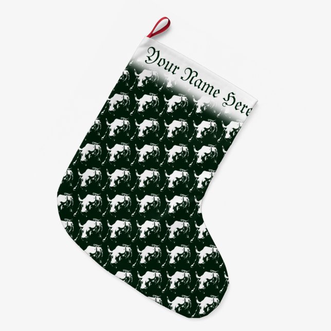 New York Stocking New York Bull Christmas Stocking (Front (Hanging))