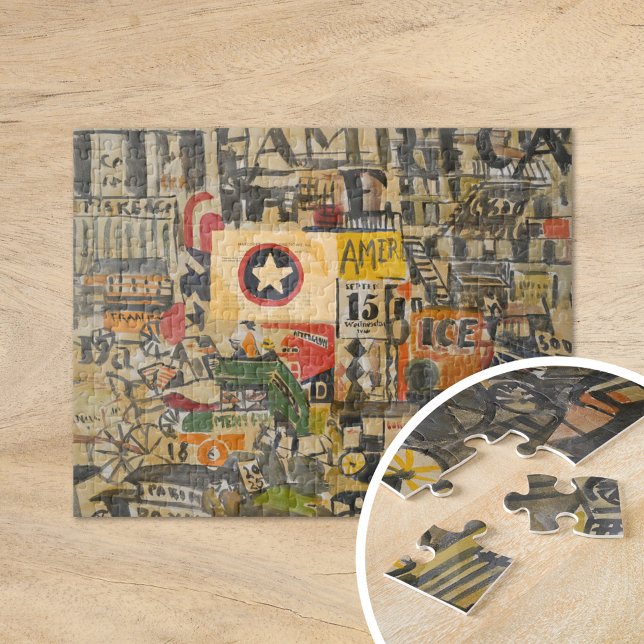 New York Street Scene | Joaquín Torres-García Jigsaw Puzzle (Creator Uploaded)