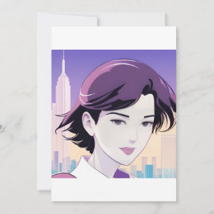 New York Style Beauty Woman Invitation