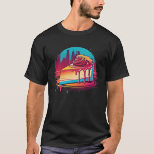 New York Style Cheesecake Synthwave 80s Retrowave T-Shirt