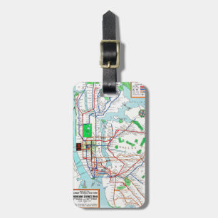 New York: Subway Map, 1940 Luggage Tag
