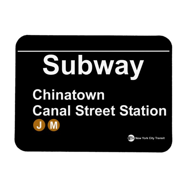 New York Subway Station Magnet (Horizontal)
