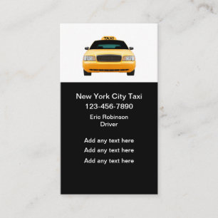 New York Taxi Budget Business Cards
