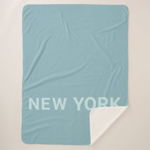 New York  Text       Sherpa Blanket
