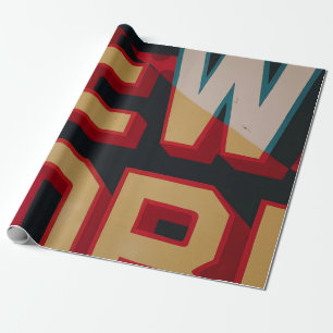 New York text Wrapping Paper