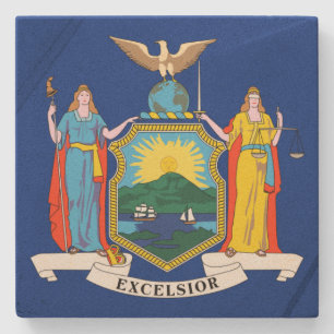 New York: The Empire State, Home Big Apple Flag Stone Coaster