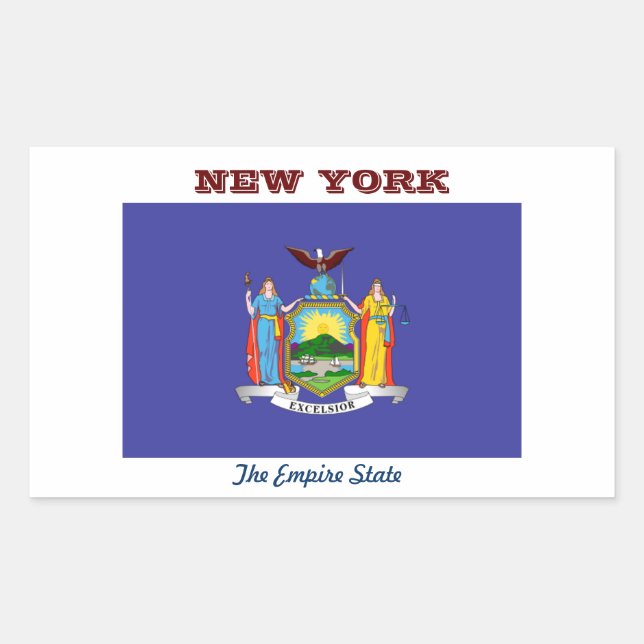 New York, The Empire State, Rectangular Sticker (Front)